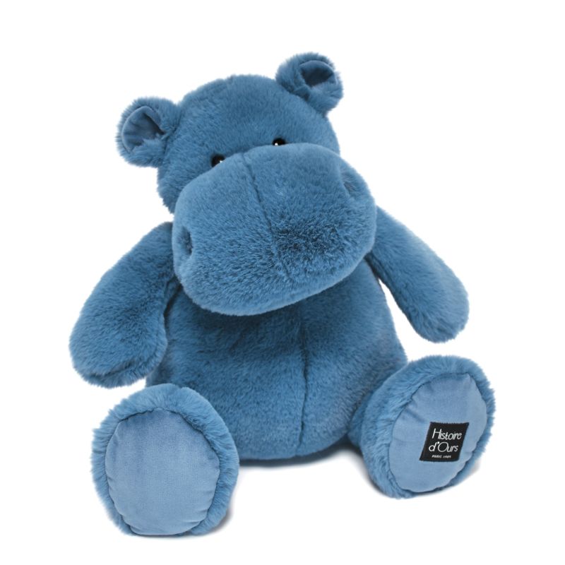  - peluche hippopotame bleu 40 cm 